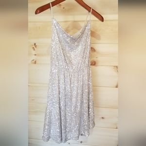 Sparkly Champaigne Cocktail Dress